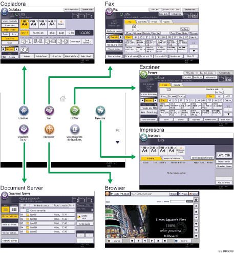 Ilustración de cambio de modos