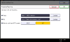 Ilustración de la pantalla panel de mandos