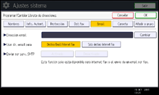 Ilustración de la pantalla panel de mandos