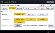 Ilustración de la pantalla panel de mandos
