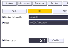 Ilustración de la pantalla panel de mandos