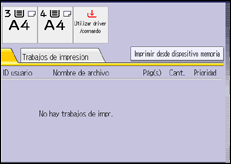 Ilustración de la pantalla panel de mandos