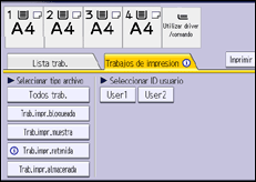 Ilustración de la pantalla panel de mandos