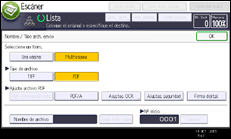 Ilustración de la pantalla panel de mandos