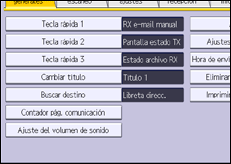 Ilustración de la pantalla panel de mandos