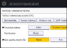 Laitteen näyttö