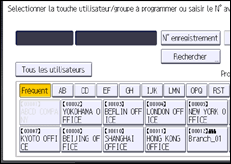 Illustration de l'écran du panneau de commande