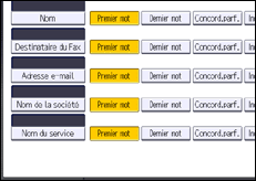 Illustration de l'écran du panneau de commande