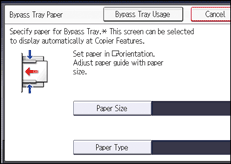 Operation panel screen illustration