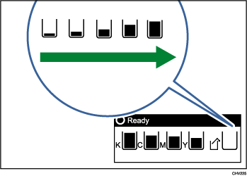 illustration of ink collector unit status