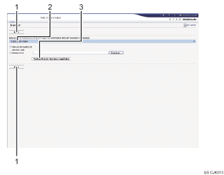 Ilustración de llamada numerada de ilustración de pantalla del explorador Web