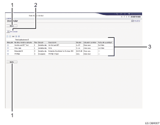 Ilustración de llamada numerada de ilustración de pantalla del explorador Web