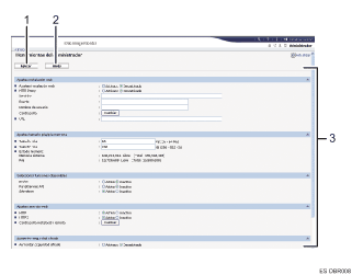 Ilustración de llamada numerada de ilustración de pantalla del explorador Web