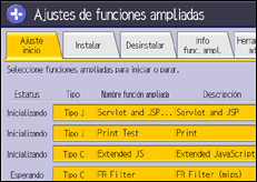 Ilustración de la pantalla panel de mandos