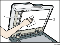 One-pass duplex scanning ADF illustration numbered callout illustration