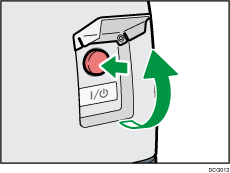 Ilustración del interruptor de alimentación principal