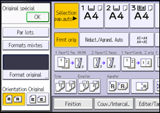Illustration de l'écran du panneau de commande
