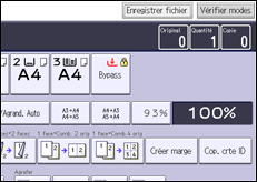 Illustration de l'écran du panneau de commande