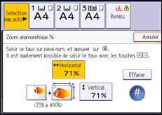 Illustration de l'écran du panneau de commande