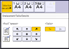 Illustration de l'écran du panneau de commande