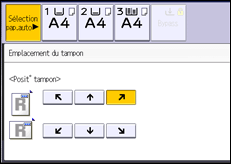 Illustration de l'écran du panneau de commande