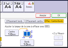 Illustration de l'écran du panneau de commande