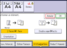 Illustration de l'écran du panneau de commande