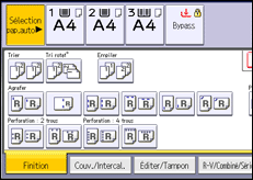 Illustration de l'écran du panneau de commande
