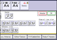 Illustration de l'écran du panneau de commande