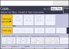 Illustration de l'écran du panneau de commande