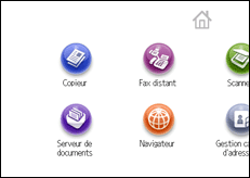 Illustration de l'écran du panneau de commande