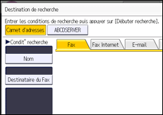 Illustration de l'écran du panneau de commande