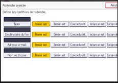 Illustration de l'écran du panneau de commande