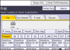 Illustration de l'écran du panneau de commande