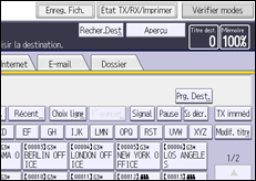 Illustration de l'écran du panneau de commande