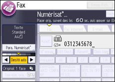 Illustration de l'écran du panneau de commande
