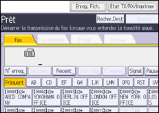 Illustration de l'écran du panneau de commande