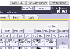 Illustration de l'écran du panneau de commande