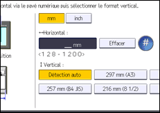 Illustration de l'écran du panneau de commande