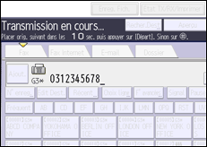 Illustration de l'écran du panneau de commande