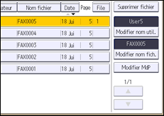 Illustration de l'écran du panneau de commande