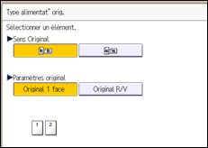 Illustration de l'écran du panneau de commande