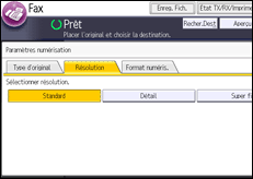 Illustration de l'écran du panneau de commande