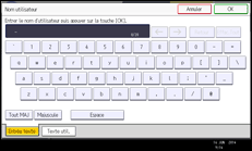 Illustration de l'écran du panneau de commande