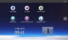 Illustration de l'écran du panneau de commande