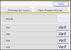Illustration de l'écran du panneau de commande