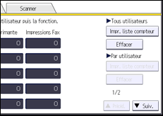 Illustration de l'écran du panneau de commande