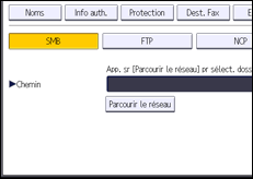 Illustration de l'écran du panneau de commande