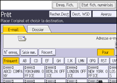 Illustration de l'écran du panneau de commande