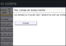 Illustration de l'écran du panneau de commande